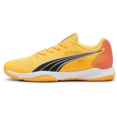 Afbeelding van Puma Eliminate Turbo Handbalschoenen, Heren, Maat: 44, Sun stream/sunset glow/black Textiel/ synthetisch