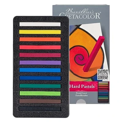 Afbeelding van Cretacolor pastelkrijt, briljant kleurresultaat, hoge lichtechtheid, 12 kleuren
