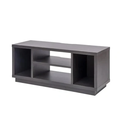 Afbeelding van Iris Ohyama, TV meubel met open planken / voor 43 inch TV, Massief hout, Kantoor, Woonkamer Cabinet Standard OTS 100S Zwart Eiken
