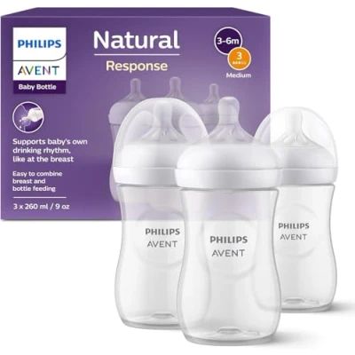 Afbeelding van Philips Avent Babyfles Natural Response 3 stuks 260ml