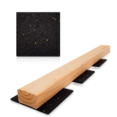 Afbeelding van My Plast Terraspads waterbestendige rubberen matten voor terrashout, belastbare bouwbeschermingsmat, 90 x 3 mm, 300 stuks