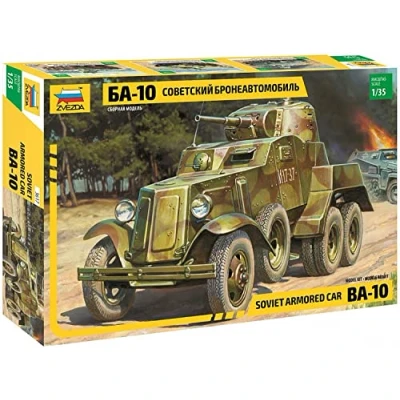 Afbeelding van Zvezda Soviet Armored Car Ba 10 (Zve3617) modelbouwsets, hobbybouwspeelgoed voor kinderen, modelverf en accessoires