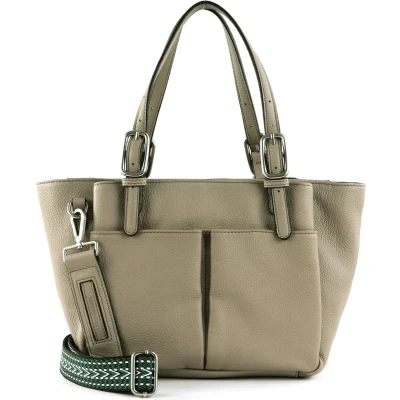 Afbeelding van FREDsBRUDER Leren Schoudertas Bloomfield City Bag Good Grey Beige