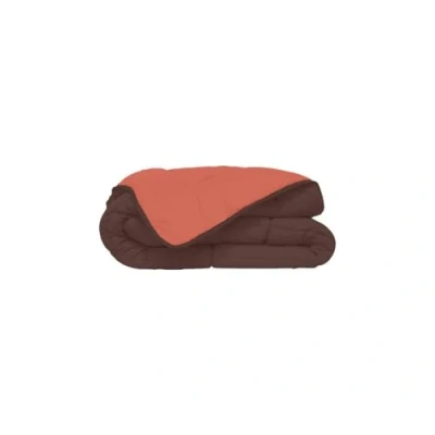 Afbeelding van POYET MOTTE Dekbed Microfiber 400 g / m² CALGARY Chocolate &amp; Coral 220x240cm