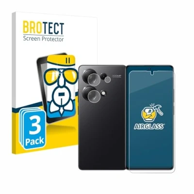 Afbeelding van BROTECT Glas Screen Protector voor Xiaomi Redmi Note 13 Pro 4G (Voor+Camera) (3 Stuks) Schermbeschermer [9H Hardheid, Beschermglas Folie niet Glas]