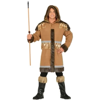 Afbeelding van Fiestas Guirca Verkleedpak Eskimo Heren Polyester Bruin Maat L