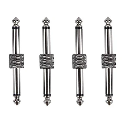 Afbeelding van Rayzm gitaarpedaal patch connector, gitaar effect pedaal connector voor boards, 6,35 mm (1/4 inch) stekker in plaats van patchkabel, 4 pack