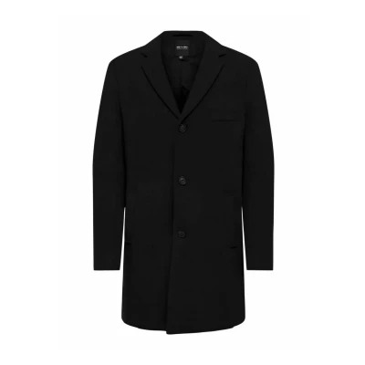 Afbeelding van Only &amp; Sons Onsjaylon OTW Mantel, Heren, Maat: Small, Black
