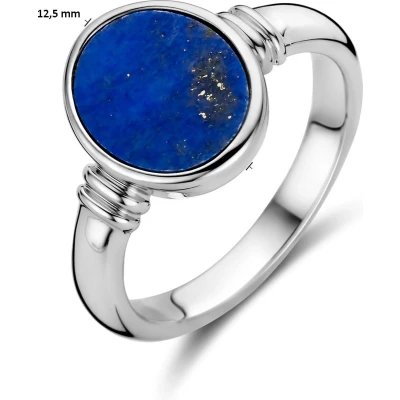 Afbeelding van zilver gerhodineerd ring lapis 1336862 17.25