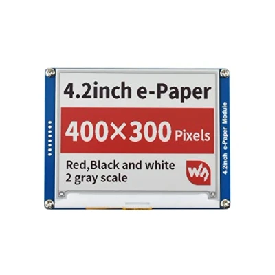 Afbeelding van Waveshare 4.2 Inch E Paper Display Module(B),400x300 Resolution Red Black White Three Color Ink Screen Electronic Module for Raspberry Pi/Jetson Nano/Arduino/STM32 via SPI Interface