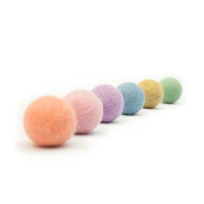 Afbeelding van LucyBalu® 6 Kattenballen Vilten Ballen Kattenballetjes Speelgoed voor Katten Balletjes Kattenspeelgoed Intelligentie Kat Speeltjes Kittens Kattenspeeltjes Grijs