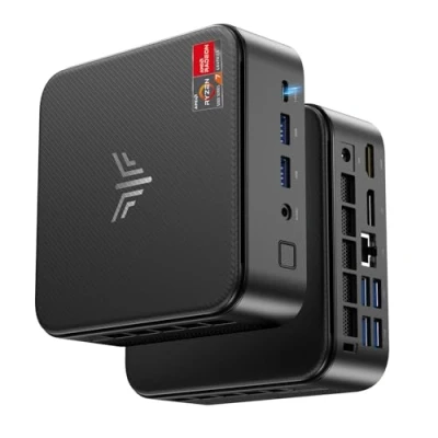 Afbeelding van NiPoGi HISTTON Mini pc, 32 GB DDR4, 1 TB SSD, AMD Ryzen 7 5700U (tot 4,3 GHz, 8C/16T), micro desktopcomputer voor kantoor, thuisbioscoop, vergadering, business, trip, Wifi6/Bluetooth5,2/DP+HDMI/USB C,