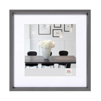 Afbeelding van walther design fotolijst staal 40 x cm met passe partout, Steel Style kunststof lijst ES440D