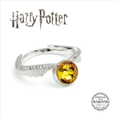 Afbeelding van Harry Potter Golden Snitch Ring zilverkleurig M