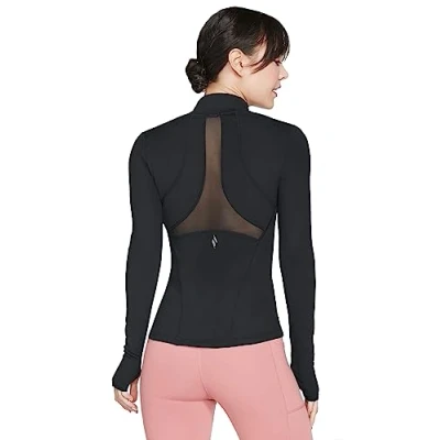 Afbeelding van Skechers Go Flex Mesh Jacket W03JA158 BLK, Vrouwen, Zwart, Sweatshirt, maat: S