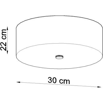 Afbeelding van Sollux Lighting Skala Cilindrisch Flush Light Wit 30cm E27