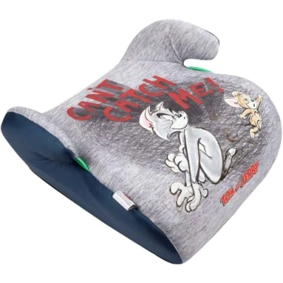 Afbeelding van Colzani Kinderzitje Tom en Jerry Grijs Anatomic Design Veiligheidsstandaard R 129 Afneembare Hoes Comfortabel Reizen Autostoeltje Kinderen Verhoogd Zitje Veiligheidsstoeltje