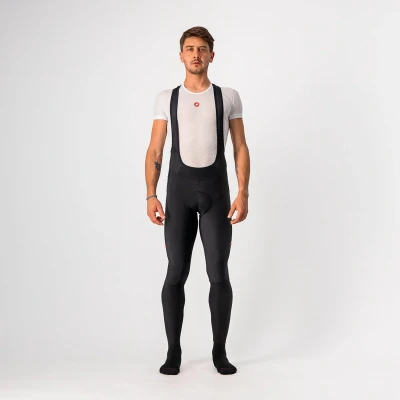 Afbeelding van CASTELLI VELOCISSIMO 5 BIBTIGHT leggings, zwart/rood reflex, S voor heren,