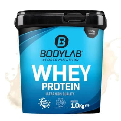 Afbeelding van Bodylab24 eiwitpoeder Whey Protein Neutraal 1kg, eiwitshake voor krachttraining en fitness, poeder kan spieropbouw ondersteunen, Hoogwaardig met 80% eiwit, Aspartaamvrij