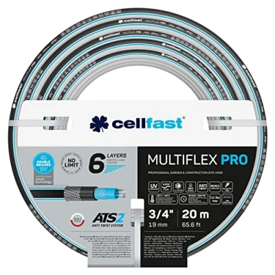 Afbeelding van Cellfast MULTIFLEX 6 lagige slang Tuinslang Bestand tegen UV stralen 35 Bar 3/4&quot; 20 m