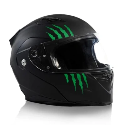 Afbeelding van Finest Folia K173 Krassenhelmstickers, set van 2, 7,5 x cm, monstersticker, klauw, decoratie voor motorfiets, helm, auto, motorhelm, krassporen, zelfklevend, waterdicht, K173, lichtgroen