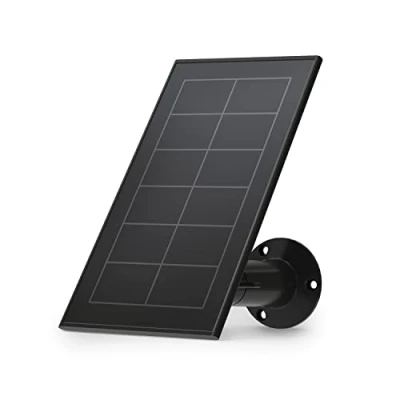 Afbeelding van Arlo Essential ZONNEPANEEL (zwart) Gecertificeerd Accessoire incl. 2,4 m stroomkabel, verstelbare montage, weersbestendig, camera&#039;s 24/7 opgeladen Compatibel met (+XL) beveiligingscamera&#039;s VMA3600B 10000S