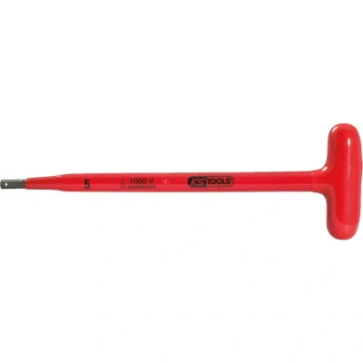 Afbeelding van KS Tools, Inbussleutel, Geïsoleerde pinsleutel met T greep, 4x160mm