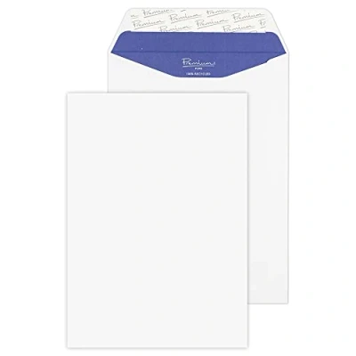 Afbeelding van Blake Premium Pure RP83455 verzendtas, zelfklevend met plakstrip, 120 g/m², C5, 50 stuks, diamantwit