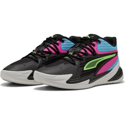 Afbeelding van Puma Dagger Basketbalschoenen Black/fluro pink, Heren, Maat: 47, pink Textiel/ synthetisch