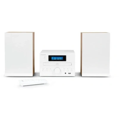Afbeelding van Thomson MIC121BT Cosy HiFi installatie, FM RDS, CD, MP3, USB, Bluetooth, AUX IN, 50 W, 20 zendergeheugen, equalizer, afstandsbediening, wit