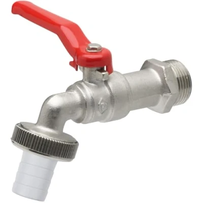 Afbeelding van Meister kogelkraan, inclusief slangaansluiting, hoogwaardig messing, ideaal als buitenappel, tapkraan voor regenton/kraan 26,44 mm (3/4 inch) AG zilver
