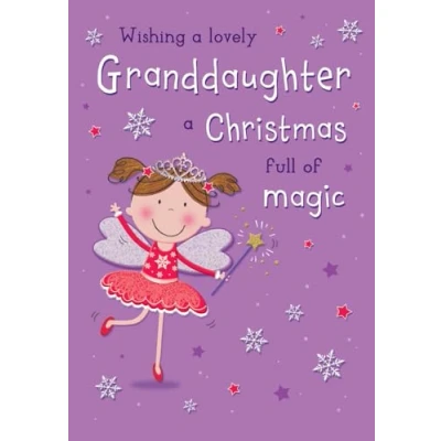 Afbeelding van Piccadilly Greetings Karakter Kerstkaart, Kleindochter, Fee 7 x 5 inch