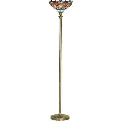 Afbeelding van Searchlight Vloerlamp Dragonfly in Tiffany stijl