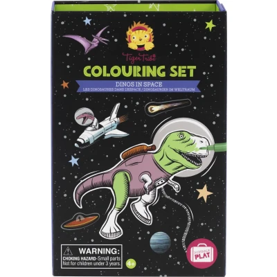 Afbeelding van Tiger Tribe Colouring Set Dinos in Space