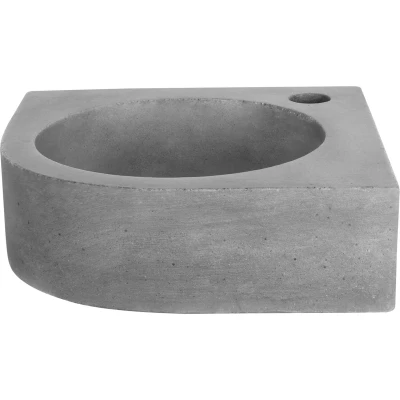 Afbeelding van Fontein Differnz Cleo Hoekfontein 30x30x10 cm Beton Donker Grijs