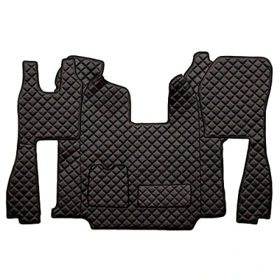 Afbeelding van F CORE Volledige dekking Vloermatten vrachtwagen compatibel voor SCANIA R 01.11 12.16 AUTOMAT Niet RECARO ZWART/ROOD