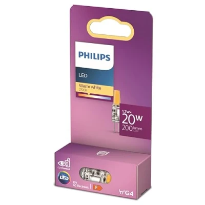Afbeelding van Energiezuinige Philips LED Capsule Transparant 20 W G4 warmwit licht Bespaar op energiekosten