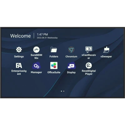 Afbeelding van ViewSonic CDE7530 Interactive whiteboard 75&quot; TFT 3840 x 2160 4K UHD 450 cd/m² 1200:1 Android 11 WiFi 4x HDMI 1x displayport USB C zwart