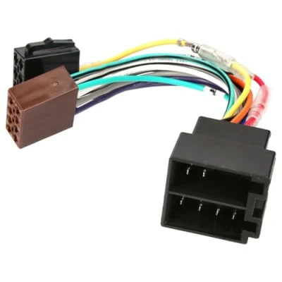 Afbeelding van Audioproject A196 autoradio radio adapter compatibel met VW FIAT Opel Corsa C Astra G Mercedes Renault klem 15/30 draaibaar 16 pins ISO universele kabel stekker