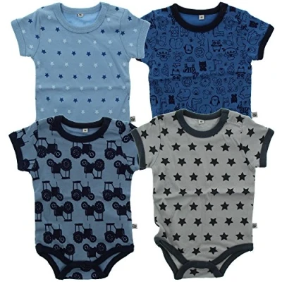 Afbeelding van Pippi made with love 4 PACK Body voor kinderen, Maat: 74, Blue