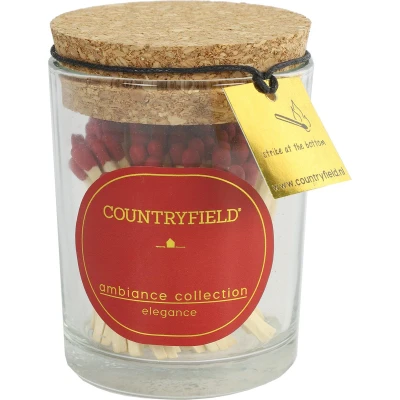 Afbeelding van Countryfield Lucifers in Glas Elegance 100 Stuks