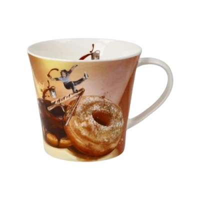 Afbeelding van Goebel Daria Rosso Koffie / Thee Mok Uuups Beker porselein 350ml