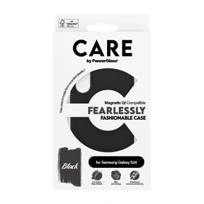 Afbeelding van CARE by PanzerGlass Fashionable Case Zwart w. QI Module Samsung S24