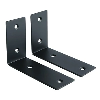 Afbeelding van SAYAYO Plankdrager Verwijden 2 stuks Plankbeugel Zwart 12,5 CM Plankhouder van Roestvrij Staal Industriële Planksteun, EJW2100B 2P