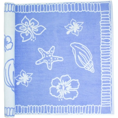 Afbeelding van The One Towelling Strandhanddoek Hawaii 90 x 190cm Purple / White