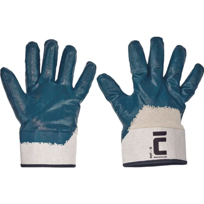 Afbeelding van Cerva RUFF handschoen half gedipt nitril 01050018 12 stuks Blauw 10