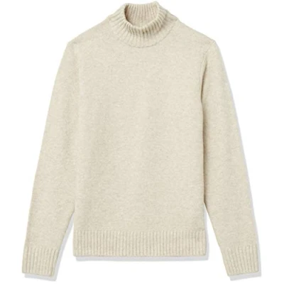 Afbeelding van Amazon Essentials Men&#039;s Zacht aanvoelende coltrui met lange mouwen, Gebroken wit, M