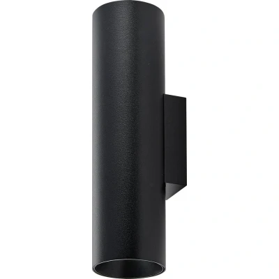 Afbeelding van Deko Light Wandlamp CAN, zwart, 2 lamps, hoogte 22 cm, metaal, GU10