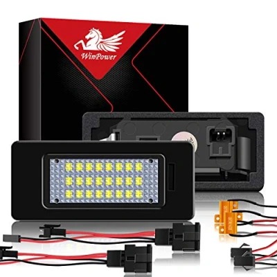 Afbeelding van WinPower Foutloos 18 SMD LED Nummer Kentekenplaatverlichting Montage Koelwitte Lampen Lamp 6000K, 2 Stuks