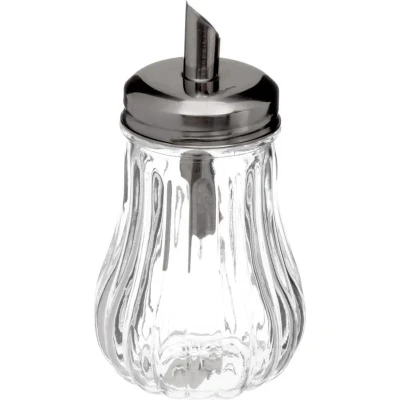 Afbeelding van Suikerpot/suikerstrooier glas met RVS tuit 180ml Suikerstrooiers